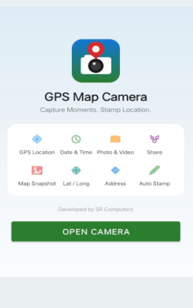 How to use GPS map camera